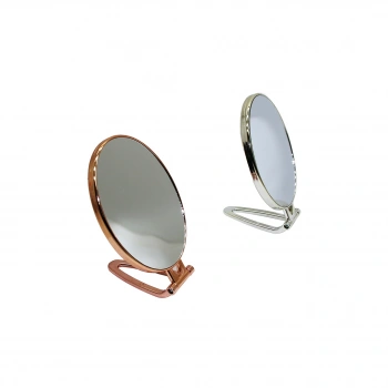 OVAL GOLD - GÜMÜŞ PLS.ÇERÇEVE MAKYAJ AYNASI ÇİFT YÖNLÜ (5263)