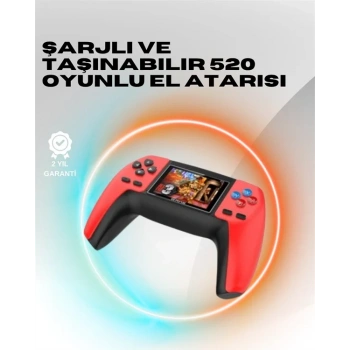 P5 Mini Retro Oyun Konsolu – Tak-çalıştır, 520 Hazır Oyun, Portatif Kullanım