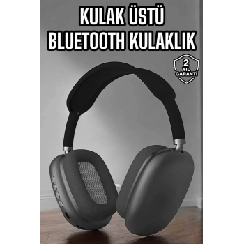 P9 Plus Hi-fi Ses Kalitesi Ayarlanabilir Mikrofonlu Bluetooth Kulaklık Siyah