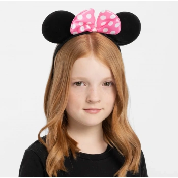 Pembe Fiyonklu Minnie Mouse Tacı Mini Kulak (5263)