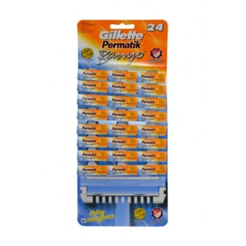 PERMATİK BANYO SAPLI JİLET KARTELA 48 PARÇA (5263)
