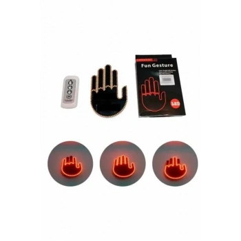 Pilli Led Işık Araç Camı İçin Uzaktan Kumandalı El Simgesi