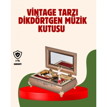 Piyano Şeklinde Balerinli Müzik Kutusu Takı Bölmeli Şık Model