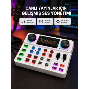 Podcast Karaoke Ve Sosyal Medya Yayınları İçin Ses Kartı