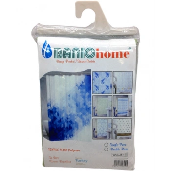 POLYESTER ÇİFT KANAT SU İTİCİ BANYO PERDESİ 90X200CM (5263)