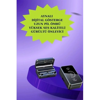 Powerbank Aynalı Bluetooth Kulaklık Ve Akıllı Saat Seti Anc Özelliği Dokunamatik