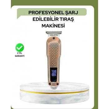 Profesyonel 7000rpm Saç Kesim Makinesi – Type-c Şarjlı, Lcd Ekranlı, 4 Kademeli Ayar