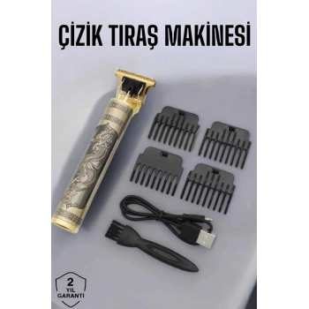 Profesyonel Şarjlı Saç Ve Sakal Şekillendirici Çizik Tıraş Makinesi