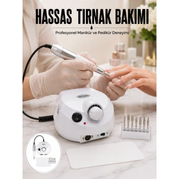 Profesyonel Tırnak Freze Makinesi Çok Fonksiyonlu Manikür Pedikür Seti Yeni Nesil