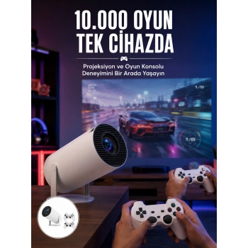 Projeksiyon Cihazı Video Oyun Konsolu 8 Gb Hafıza Lcd Ekran Kumandalı Yeni Nesil