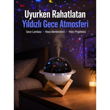 Projektör Işığı Bulunan Usb Bağlantılı Mini Aromaterapi Destekli Hava Nemlendirici
