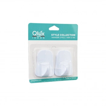 QLUX L-00735 2PCS OPAK BEYAZ PLASTİK ASKI (5263)