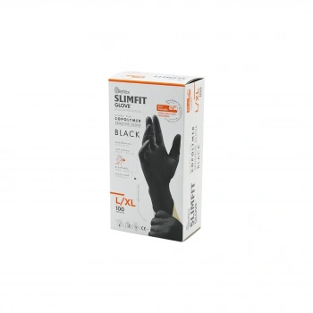 REFLEX SLİMFİT GLOVE KOD-031 L-XL SİYAH PUDRASIZ MUAYENE ELDİVEN 100LÜ (5263)