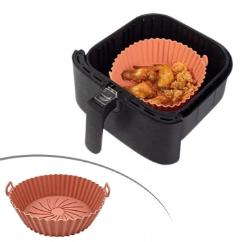 Renkli Isıya Dayanıklı Yıkanılabilir Silikon Fırın Ve Airfryer Yuvarlak Model Pişirme Matı 20 Cm (5263)