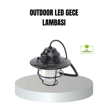 Retro Kamp Lambası Su Geçirmez Taşınabilir Gece Işığı Uzun Pil Ömürlü