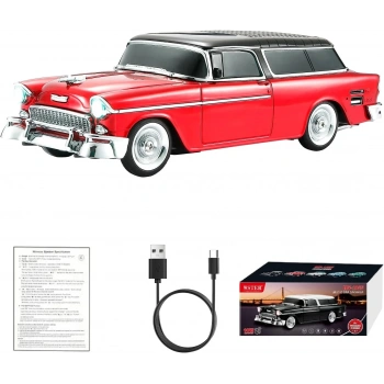 Retro Klasik Araba Bluetooth Hoparlör Kablosuz HD Ses FM Radyo YG-1955 (5263)