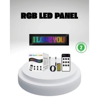 Rgb Led Panel – Mobil Uyumlu, Yazı Ve Gıf Destekli, Usb Bağlantılı Dekoratif Ekran