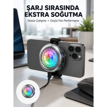 Rgb  Telefon Fanı Sessiz Soğutucu Tüm Akıllı Telefonlara Uygun Yeni Nesil