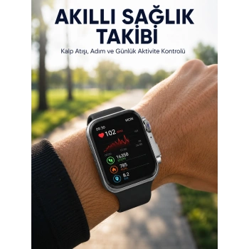 Rs12 Pro+ 2025 Serisi Uzun Şarj Süreli Garantili Full Ekranlı Özel Üretim Akıllı Saat – 2gb Hafıza, Amoled, Gps, Sesli Arama Yeni Nesil