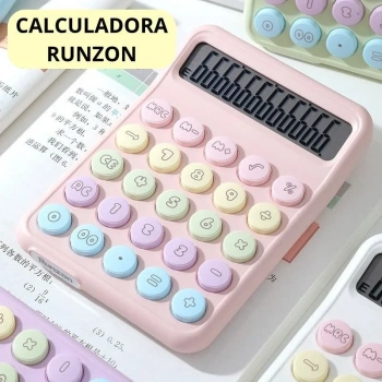 Runzon Renkli Hesap Makinesi Yuvarlak Uçlu 12 Hane Mavi RZ-822 (5263)