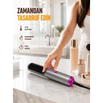Saç Düzleştirme Ve Hacimlendirme Fonksiyonlu Fırça