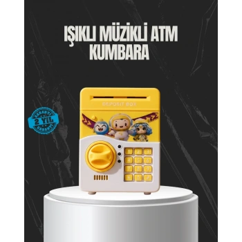 Sarı Renk Otomatik Para Çeken Şifreli Çocuk Kumbarası