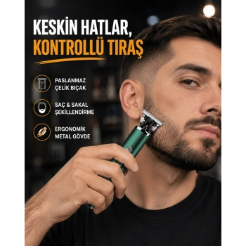 Şarjlı Erkek Tıraş Makinesi – 180 Dakika Pil Ömrü, 2.5 Saat Hızlı Şarj, Usb Ve Powerbank Uyumlu