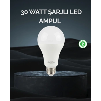 Şarjlı Led Ampul 30 Watt Soğuk Beyaz