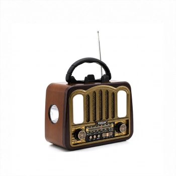 ŞARJLI - NOSTALJİ BLUETOOTH İBRELİ FM RADYO MP3 USB - TF PLAYER SPEAKER PL-4702 (5263)