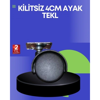 Sehpa Ve Ekipmanlar İçin 4 Cm Kilitsiz Ayak Tekli