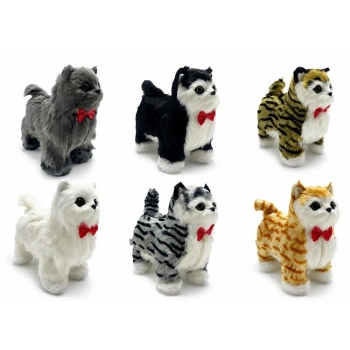 Sesli Hareketli Yürüyen Peluş Kedi Alk3389