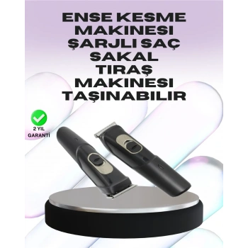 Sessiz Motorlu, Kablosuz Kullanımlı Şarjlı Saç Ve Sakal Kesme Makinesi – Taraklı Set