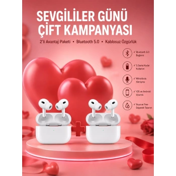 Sevgiliye Hediye Çift Kulaklığı Yeni Nesil Pro Kulaklık Sevgililer Gününe Özel Kampanya