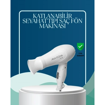 Seyahat Uyumlu Saç Kurutma Makinesi Hafif Ve Kompakt