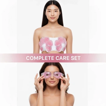 Sıcak Soğuk Göğüs Pedi 2’li Ve Jel Boncuklu Göz Maskesi Seti – Emziren Anneler İçin