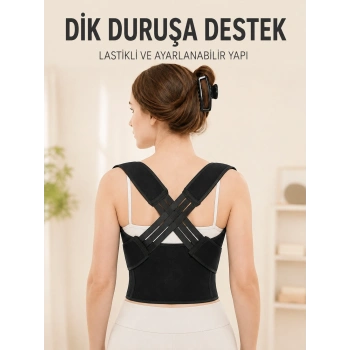 Sırt Destek Korsesi Dik Duruş İçin Ayarlanabilir Lastikli Postür Ve Bel Korsesi