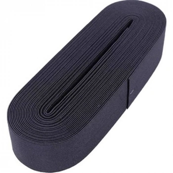 SİYAH - 4CM PAÇA LASTİK YASSI GENİŞ 10MT. (5263)
