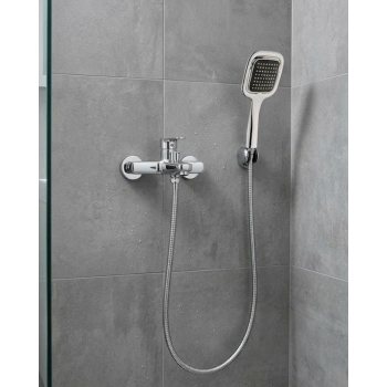 Siyah Duş Seti El Duşu Başlığı Spiral Hortum Dayanıklı Banyo Duş Aksesuarı