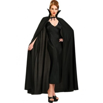 Siyah Renk Yakalı Halloween Pelerini 120 cm (5263)