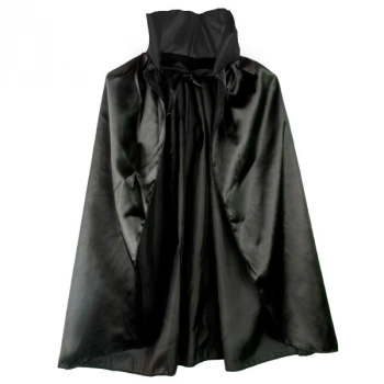 Siyah Renk Yakalı Halloween Pelerini 90 cm (5263)