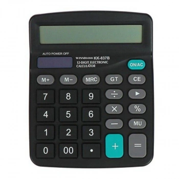 Standart Fonksiyonlu 12 Haneli Geniş LCD Ekran,Pill Masaüstü Hesap Makinesi (5263)