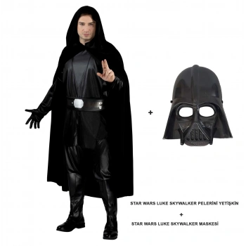 Star Wars Luke Skywalker Pelerini Yetişkin Ve Maskesi (5263)