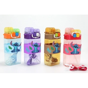 Stitch Çift Bölmeli Pipetli Matara & Suluk Alk5111