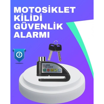 Su Geçirmez Alarm Disk Kilidi Motosiklet Scooter Bisiklet Güvenlik