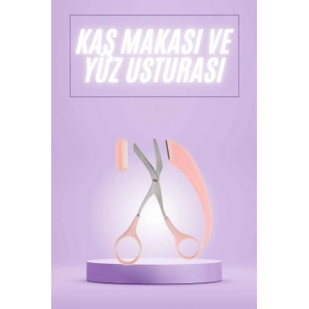 Taraklı Kaş Makası Ve Ustura Seti Kaş Düzeltme Makası Kaş Bıyık Alma Aleti