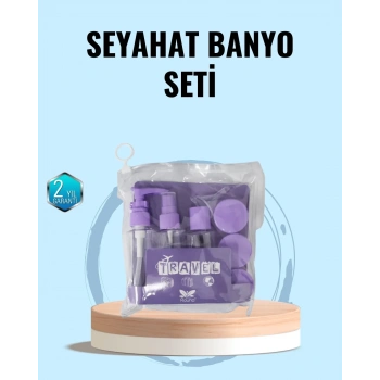 Taşınabilir 5’li Seyahat Banyo Seti Şampuanlık Sprey Krem Kutusu