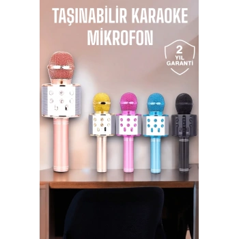 Taşınabilir Bluetooth Karaoke Mikrofon: Hafıza Kart Girişli, Etkileyici Performans
