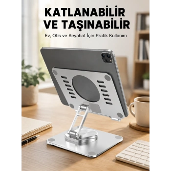 Taşınabilir Katlanır Tablet Braketi Masaüstü Stand Yeni Nesil