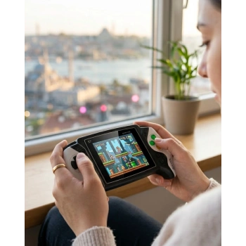 Taşınabilir Oyun Konsolu 620 Oyun Dahili Renkli Ekran Tv Bağlantılı