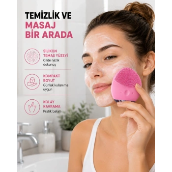 Taşınabilir Silikon Masaj Aleti – Derin Temizlik, Yüz Ve El Kullanımına Uygun Yeni Nesil